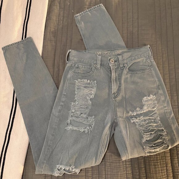 American Eagle Ripped Straight Jeans - Picture 1 of 8